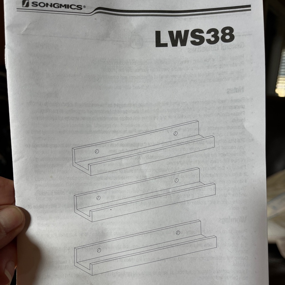 New in box 3 white wall shelves complete with hardware and instructions